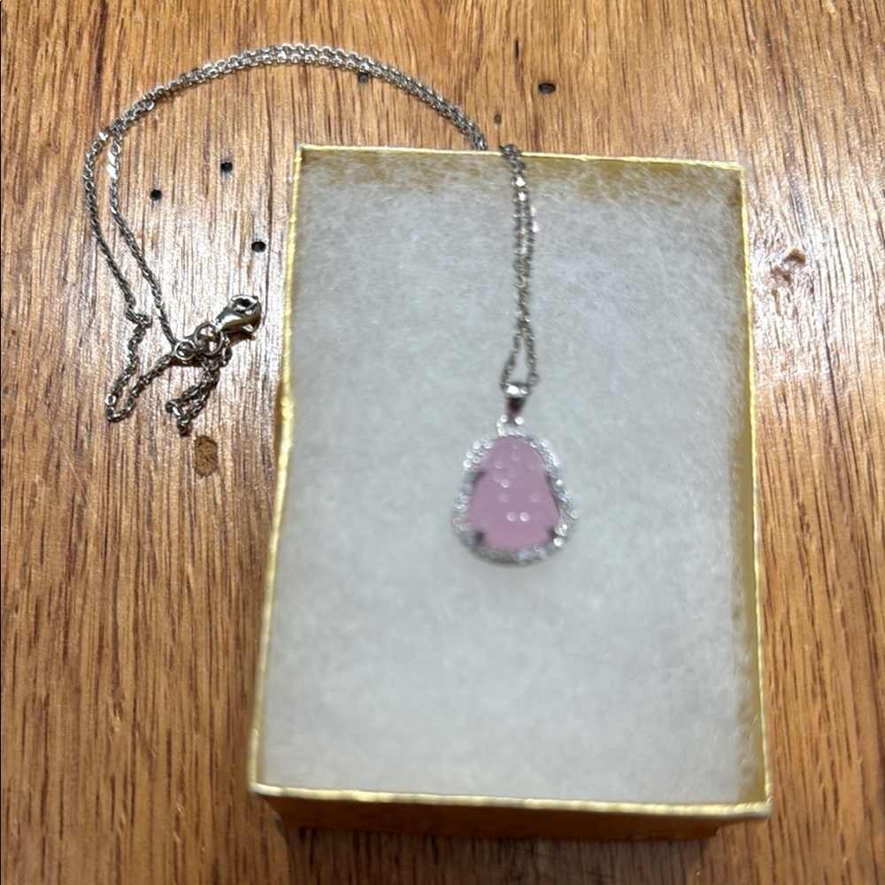 Elegant Pink Buddha Pendant Necklace
